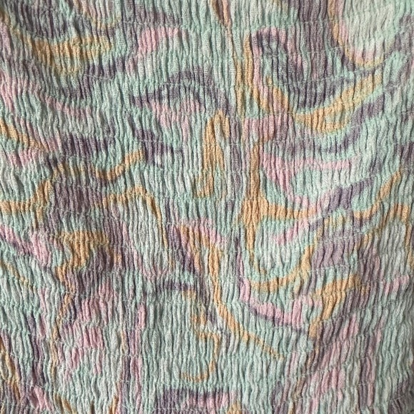 HIPPIE ROSE | Pastel Swirl Ruched Blouse - Picture 11 of 13